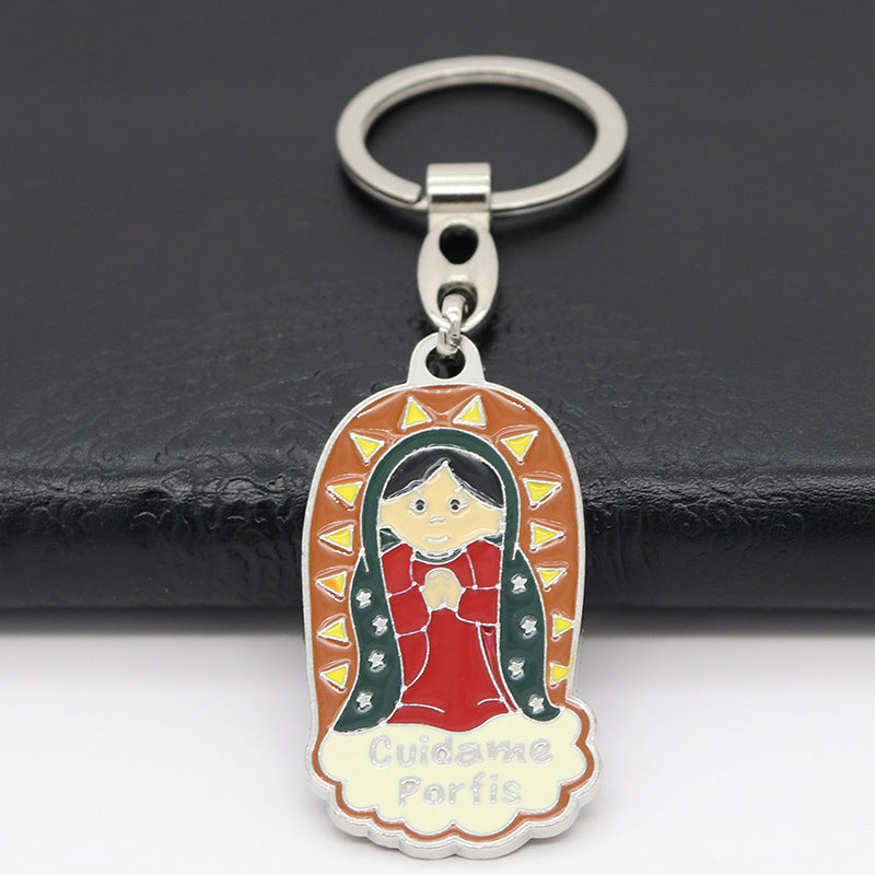 Assorted Catholic Enamel Zinc Alloy Keychain Pendant