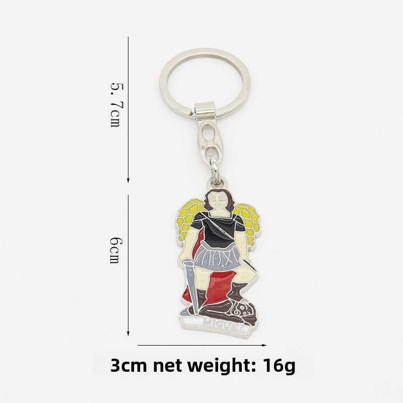 Assorted Catholic Enamel Zinc Alloy Keychain Pendant