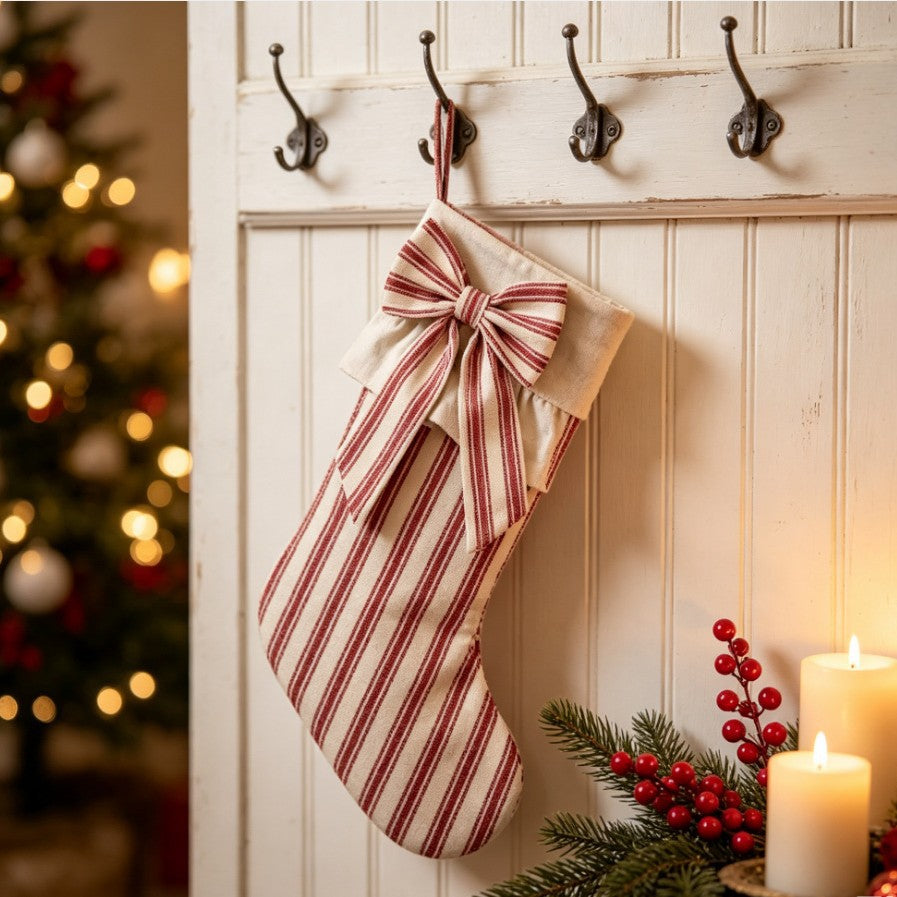 Christmas stockings Gingham/Striped/Bow