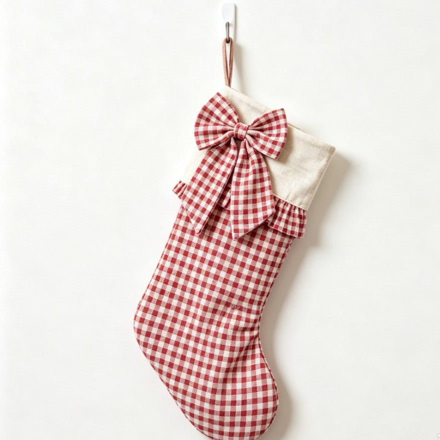 Christmas stockings Gingham/Striped/Bow
